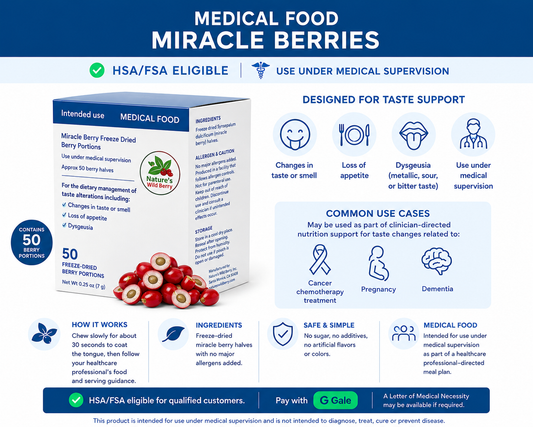 Medical Food Miracle Berries | HSA/FSA Eligible | 50-Count