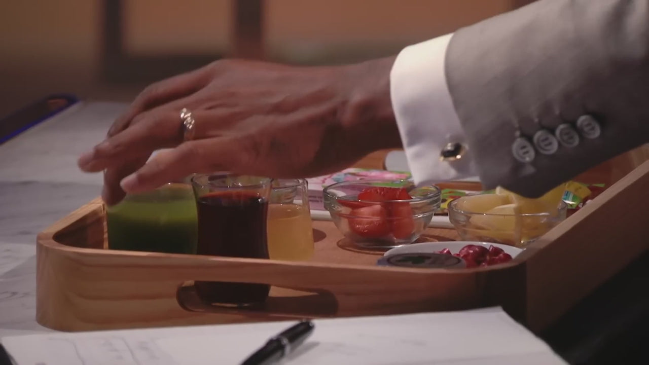 The Sharks try Nature's Wild Berry on Shark Tank: after two berries a pickle tastes sweet and a lemon tastes like an orange.