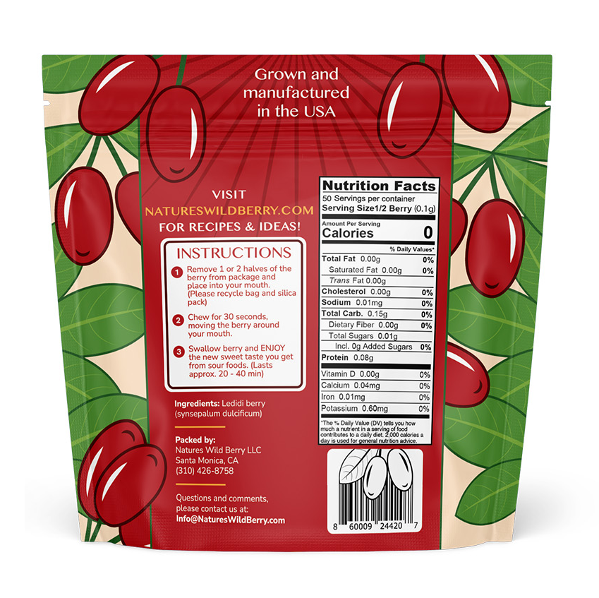 Best Price For Miracle Berries! 50 Serving Bag! – Nature's Wild Berry